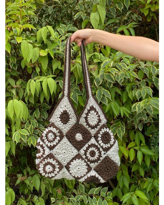 Crochet Granny Square Bag, Crochet Purse, Brown Crochet Purse for Women,  Retro and Hippie Bag, Gift for Her, Vintage Style Boho Bag - Etsy | Cute  crochet, Granny square, Unique crochet